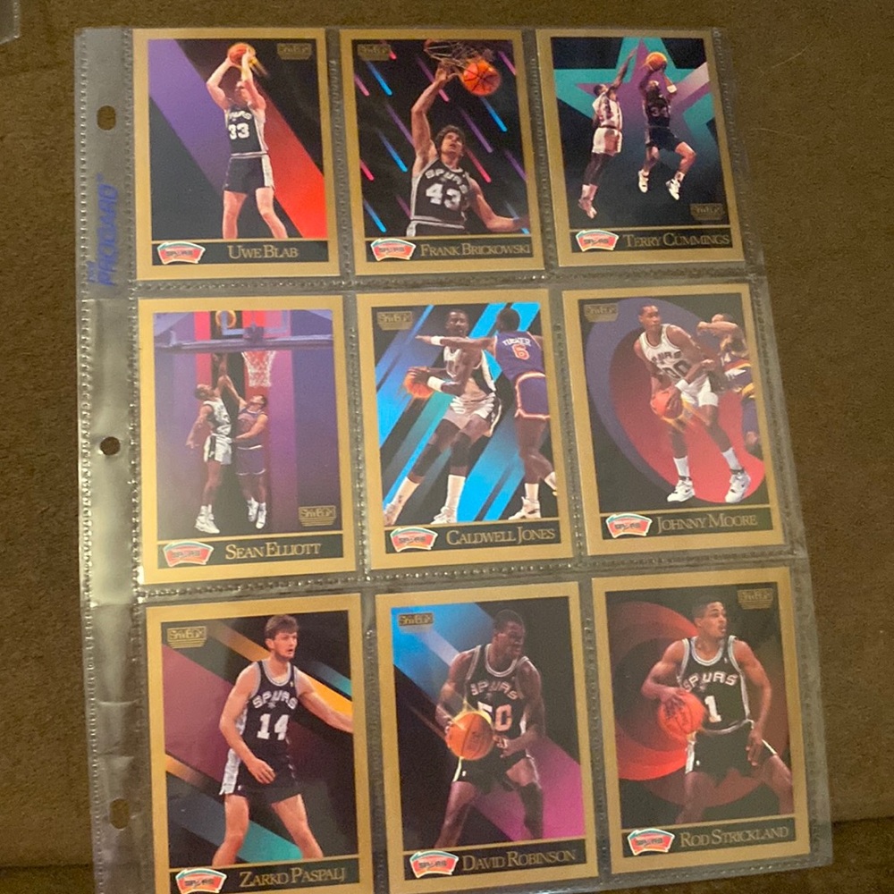 NBA San Antonio Spurs Basketball Trading Card Lot skybox